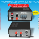 Plastik Kutulu Voltmetreli Güç Kaynağı (Simetrik, 1,2-25V)